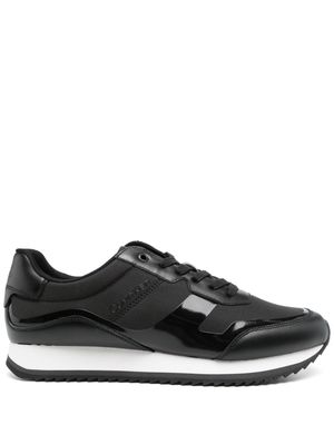 Calvin Klein contrasting-panel leather sneakers - Black