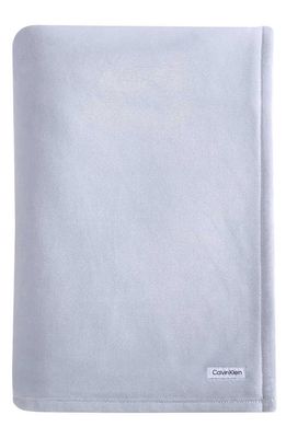 Calvin Klein Core Plush Blanket in Blue