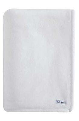 Calvin Klein Core Plush Blanket in White
