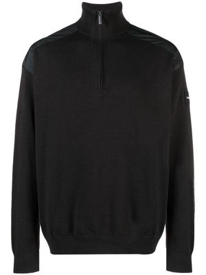 Calvin Klein cotton-blend quarter-zip jumper - Black