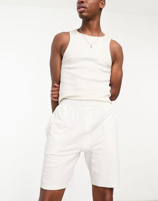 Calvin Klein cotton sleep shorts in light gray