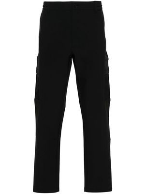 Calvin Klein crinkled-effect tapered-leg cargo trousers - Black