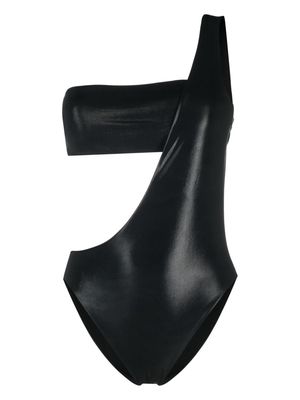 Calvin Klein cut-out one-shoulder swimsuit - Black