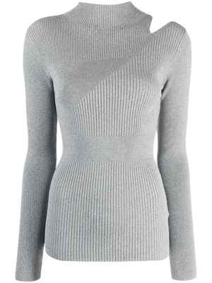 Calvin Klein cut-out ribbed-knit top - Green