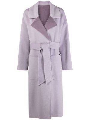 Calvin Klein Df wool reversible wrap-coat - Purple