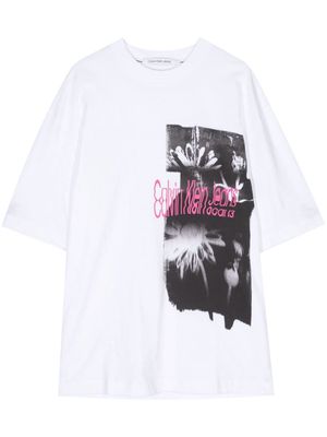 Calvin Klein Disrupted Floral short-sleeve T-shirt - White