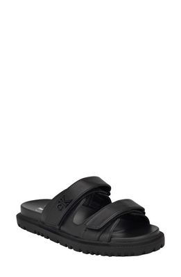 Calvin Klein Donnie Slide Sandal in Black Woven