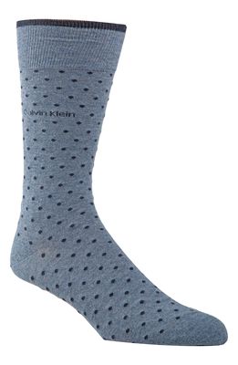 Calvin Klein Dot Socks in Stonewash Heather/Navy