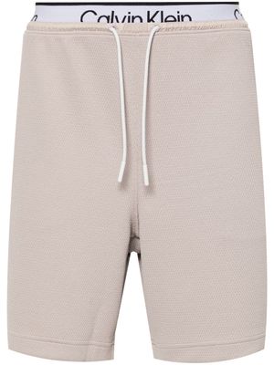 Calvin Klein double-waistband performance shorts - Neutrals