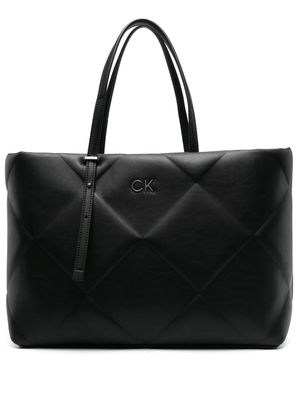 Calvin Klein embossed-finish tote bag - Black