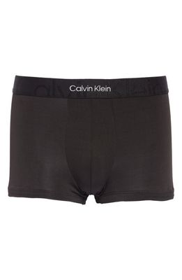 Calvin Klein Embossed Icon Micro Low Rise Trunks in Ub1 Black