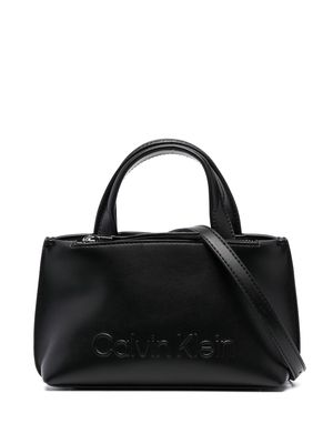 Calvin Klein embossed-logo mini bag - Black