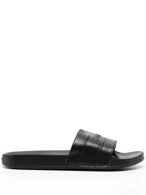 Calvin Klein embossed-logo slides - Black
