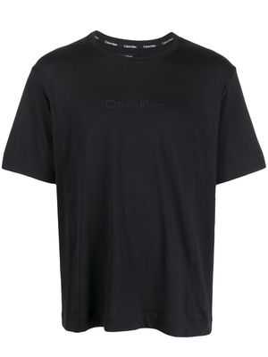 Calvin Klein embossed-logo T-shirt - Black