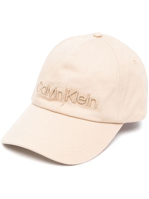 Calvin Klein embroidered-logo baseball cap - Neutrals