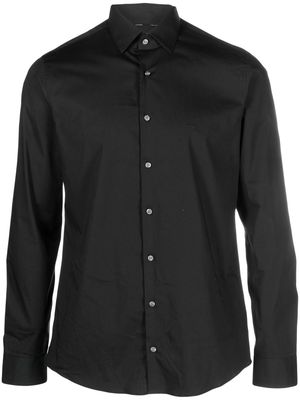 Calvin Klein embroidered-logo cotton shirt - Black