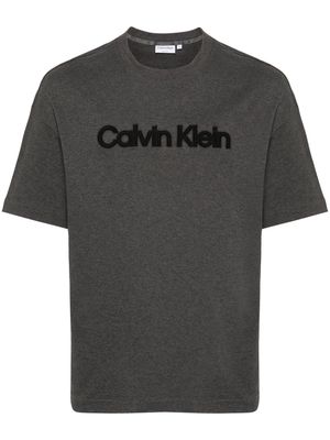Calvin Klein embroidered-logo cotton T-shirt - Grey