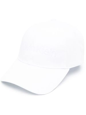 Calvin Klein embroidered-logo detail baseball cap - White