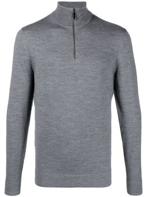 Calvin Klein embroidered-logo wool jumper - Grey