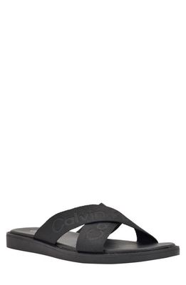 Calvin Klein Evano Slide Sandal in Black