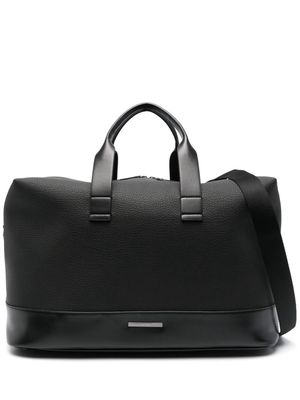 Calvin Klein faux-leather luggage bag - Black