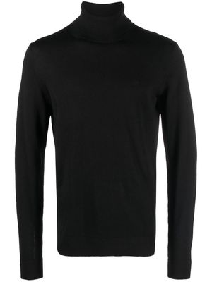 Calvin Klein fine-knit roll-neck jumper - Black