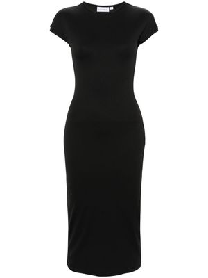 Calvin Klein fine-ribbed midi dress - Black