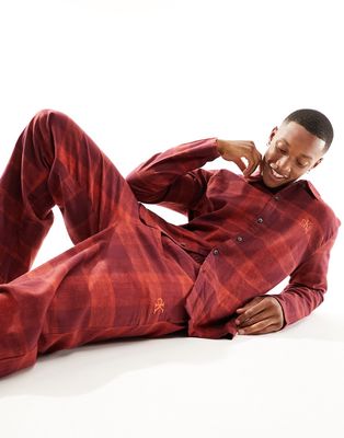 Calvin Klein flannel pajama set in red check