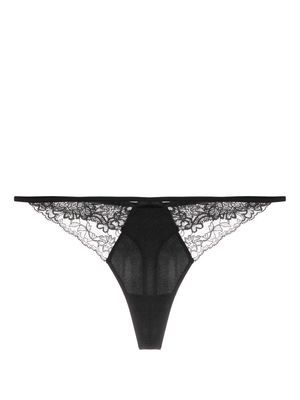 Calvin Klein floral lace thong - Black