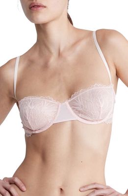Calvin Klein Floral Lace Underwire Unlined Balconette Bra in Nt Nymph's Thi