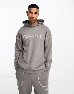Calvin Klein Future Shift hoodie in charcoal gray