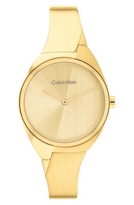 Calvin Klein Goldtone Bangle Bracelet Watch