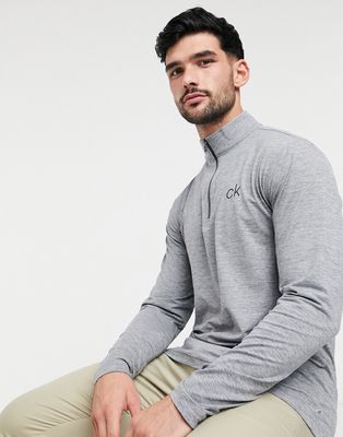 Calvin Klein Golf Newport half zip top in gray-Grey