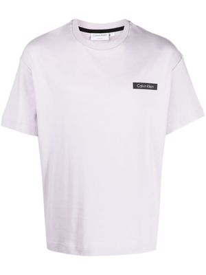 Calvin Klein graphic-print cotton T-shirt - Purple