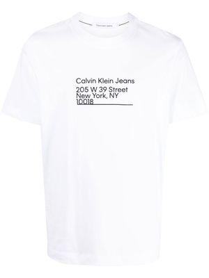 Calvin Klein graphic print short-sleeved T-shirt - White
