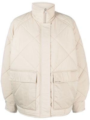Calvin Klein high-neck oversized jacket - Neutrals