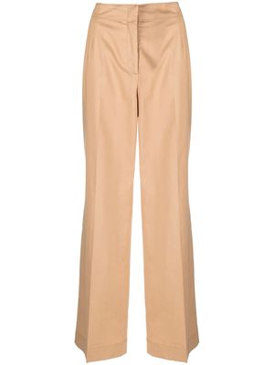 Calvin Klein high-waisted flared trousers - Neutrals