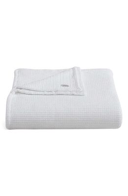 Calvin Klein Honeycomb Cotton Blanket in White
