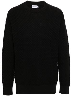 Calvin Klein honeycomb-knit jumper - Black