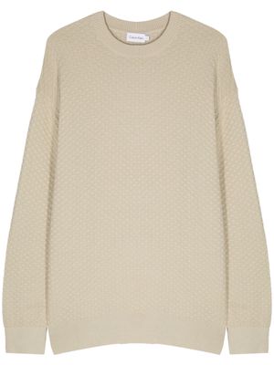 Calvin Klein honeycomb knit jumper - Neutrals