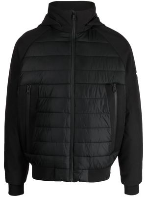 Calvin Klein hooded zip-up quilted jacket - Black