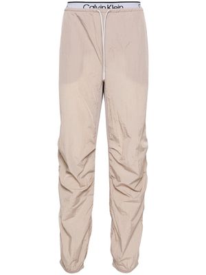 Calvin Klein jacquard-logo track pants - Neutrals