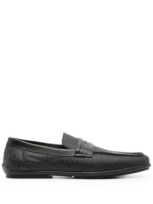 Calvin Klein jacquard-monogram loafers - Black