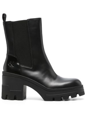 Calvin Klein Jeans 90mm chunky leather boots - Black