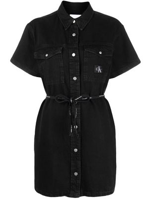Calvin Klein Jeans button-up denim minidress - Black