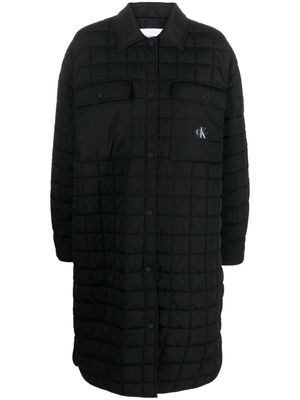 Calvin Klein Jeans button-up quilted coat - Black