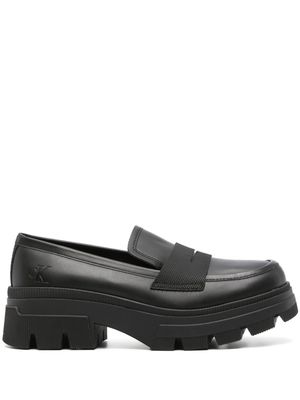 Calvin Klein Jeans chunky combat leather loafers - Black