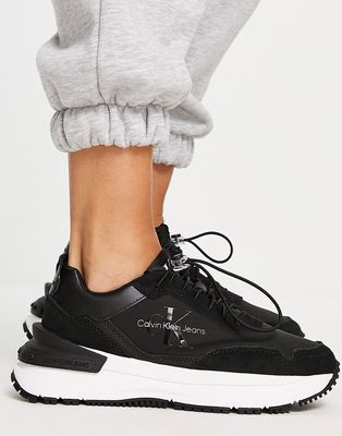 Calvin Klein Jeans chunky runner sneakers in black