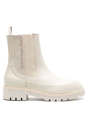 Calvin Klein Jeans Combat 45mm ankle boots - White