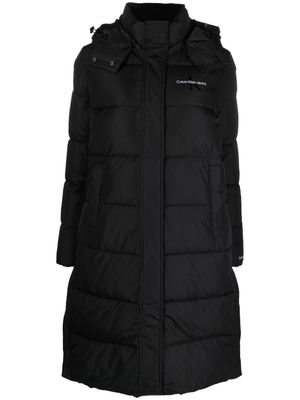 Calvin Klein Jeans detachable-hood quilted coat - Black